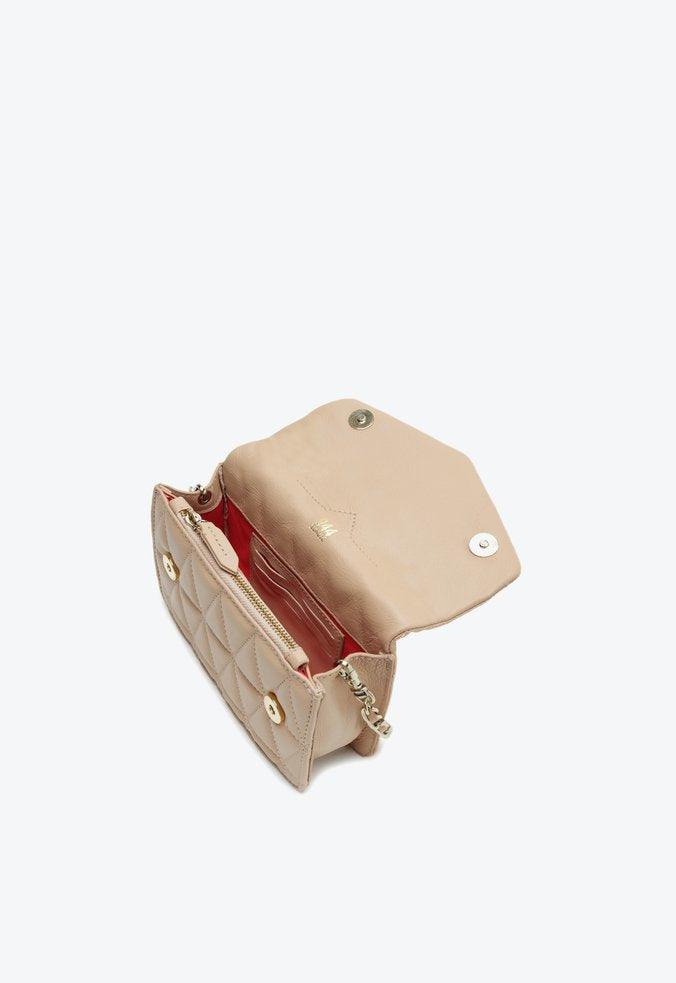 BOLSA PEQUENA TIRACOLO 944 MATELASSÊ BEGE S 50018 1206 0019 SCHUTZ - Vintedoisk