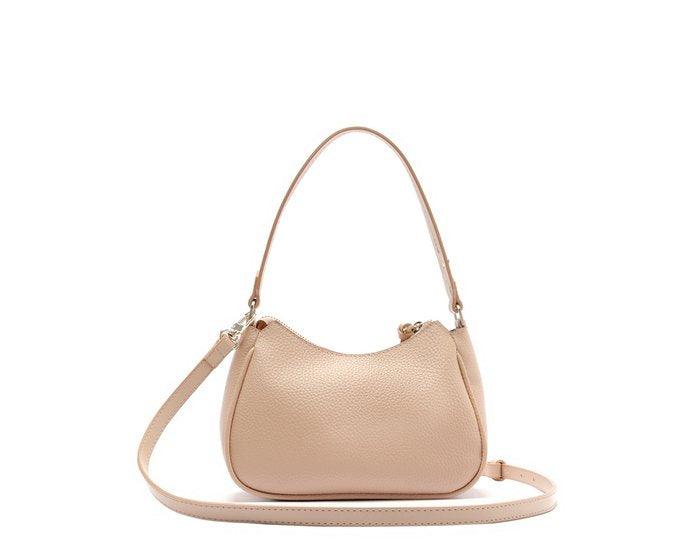 BOLSA TIRACOLO BAGUETE MÉDIA ARREDONDADA BEGE C 50002 0079 0003 ANACAPRI - Vintedoisk