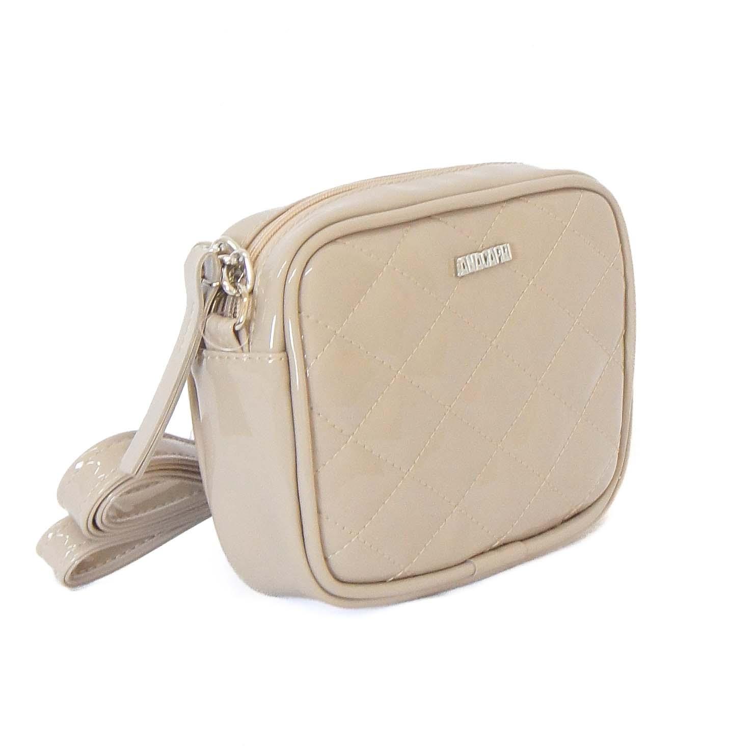 BOLSA TIRACOLO BEGE MATELASSE VERNIZ C 50001 0123 0003 ANACAPRI - Vintedoisk
