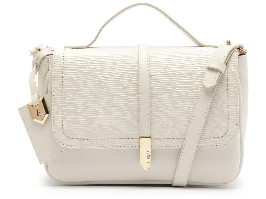 BOLSA TIRACOLO MÉDIA DIVISÓRIAS VITÓRIA BRANCA C 50012 1870 0002 ANACAPRI - Vintedoisk