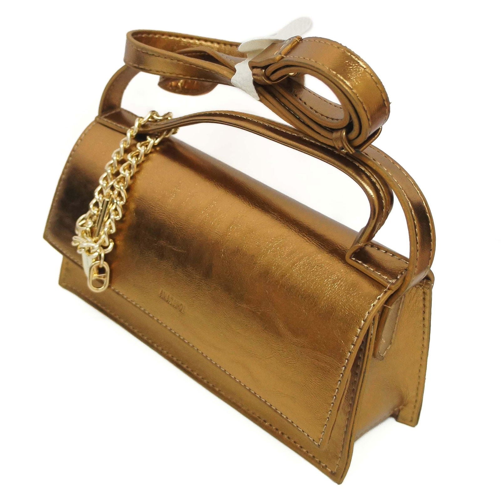 BOLSA TIRACOLO PEQUENA ESTRUTURADA DOURADA ESCURA C 50016 1899 0005 ANACAPRI Imagem secundária do produto