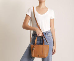 BOLSA TOTE MARROM TEXTURIZADA BARBICACHO C 50012 1775 0002 ANACAPRI - Vintedoisk