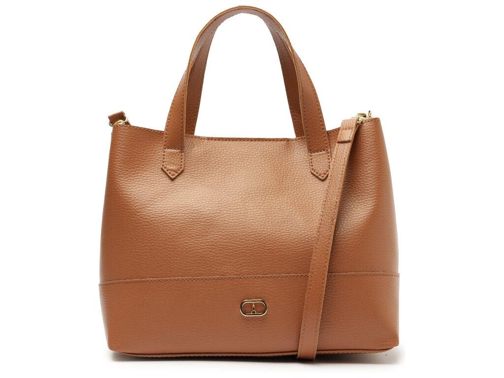 BOLSA TOTE MÉDIA COM NECESSAIRE MARROM C 50012 1899 0003 ANACAPRI - Vintedoisk