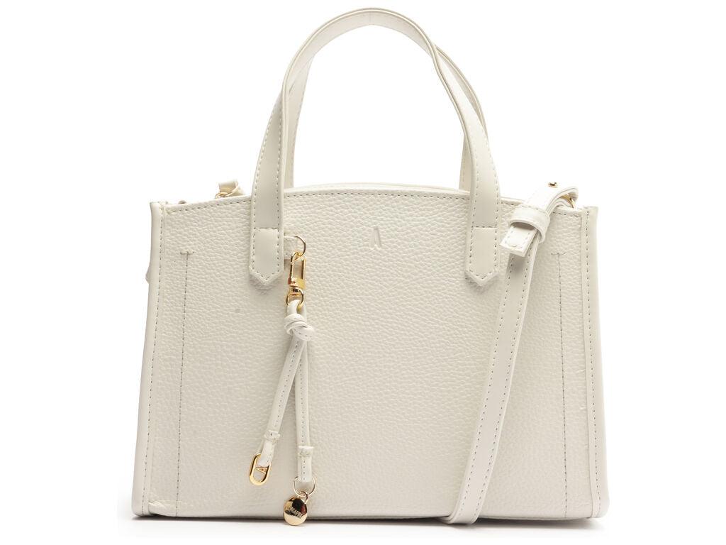 BOLSA TOTE MÉDIA ESTRUTURADA BRANCA C 50001 0171 0001 ANACAPRI - Vintedoisk