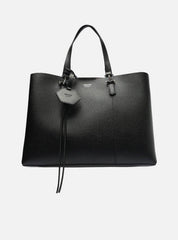 BOLSA TOTE PRETA GRANDE BAG CHARM HEXÁGONO A 50021 0825 0001 AREZZO - Vintedoisk