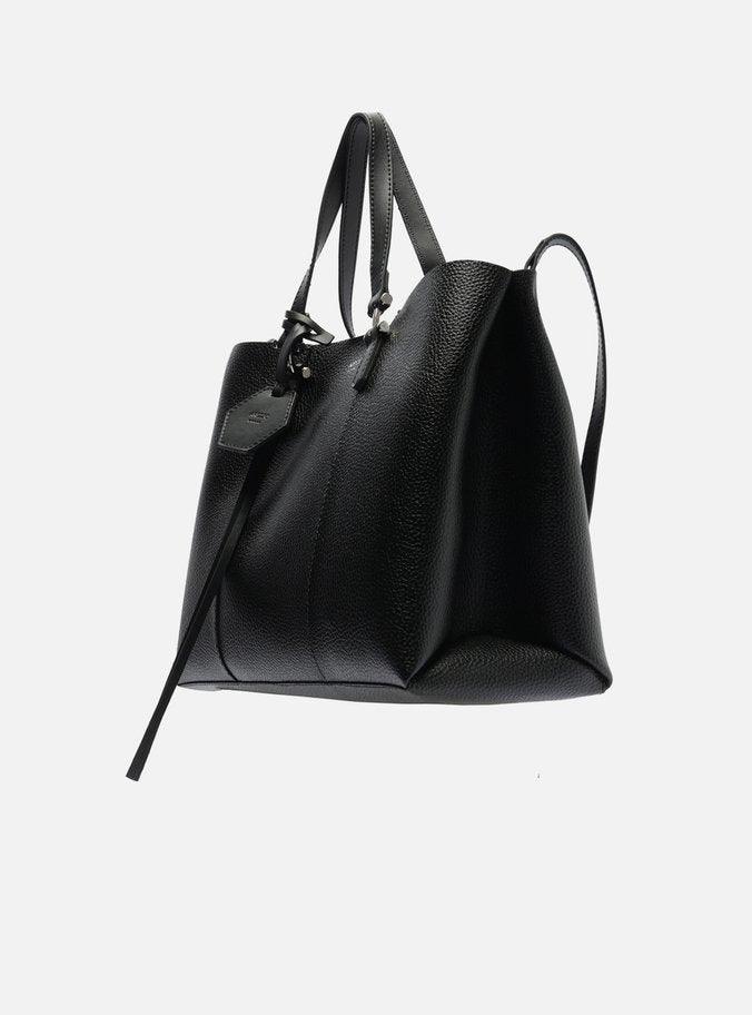 BOLSA TOTE PRETA GRANDE BAG CHARM HEXÁGONO A 50021 0825 0001 AREZZO - Vintedoisk