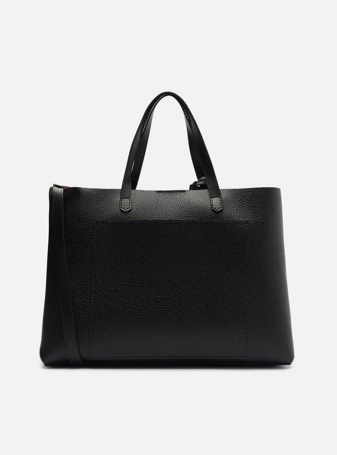 BOLSA TOTE PRETA GRANDE BAG CHARM HEXÁGONO A 50021 0825 0001 AREZZO - Vintedoisk