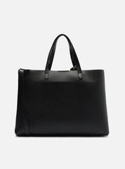 BOLSA TOTE PRETA GRANDE BAG CHARM HEXÁGONO A 50021 0825 0001 AREZZO - Vintedoisk