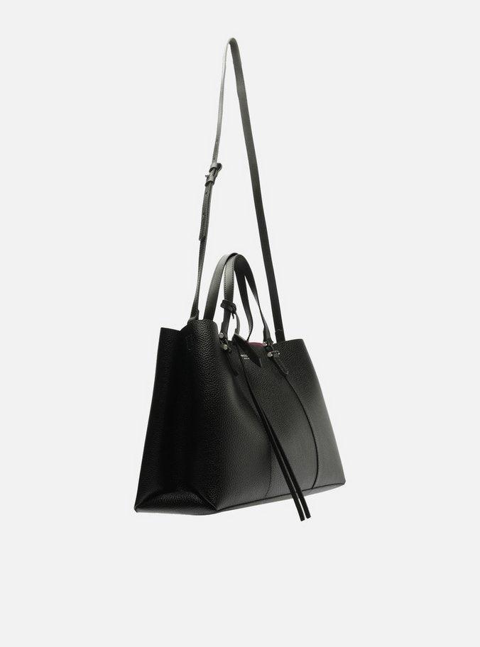 BOLSA TOTE PRETA GRANDE BAG CHARM HEXÁGONO A 50021 0825 0001 AREZZO - Vintedoisk