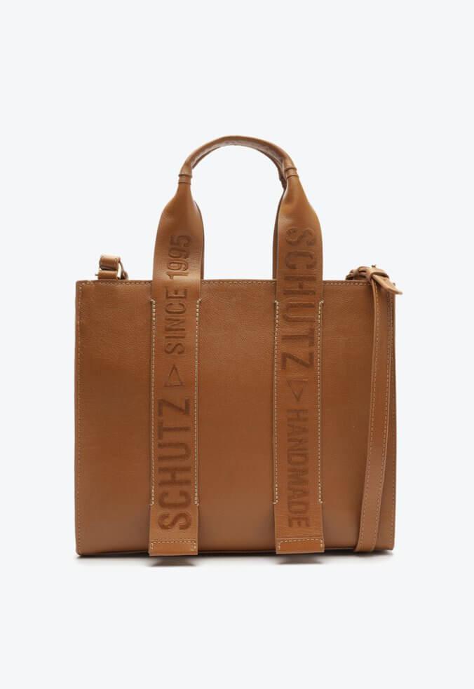 BOLSA TOTE TIRACOLO MÉDIA LÍVIA COURO CLARA S 50010 0439 0003 SCHUTZ - Vintedoisk