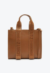BOLSA TOTE TIRACOLO MÉDIA LÍVIA COURO CLARA S 50010 0439 0003 SCHUTZ - Vintedoisk