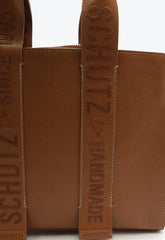 BOLSA TOTE TIRACOLO MÉDIA LÍVIA COURO CLARA S 50010 0439 0003 SCHUTZ - Vintedoisk