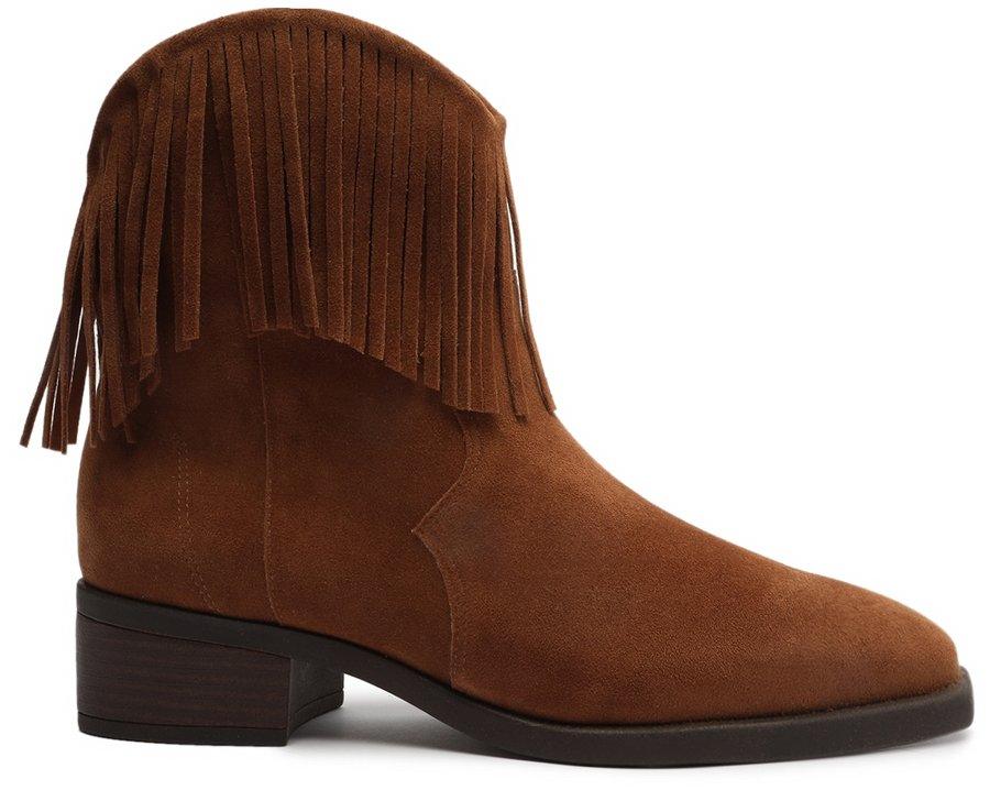 BOTA CANO CURTO MARROM CAMURÇA WESTERN C 30447 0005 0002 ANACAPRI - Vintedoisk