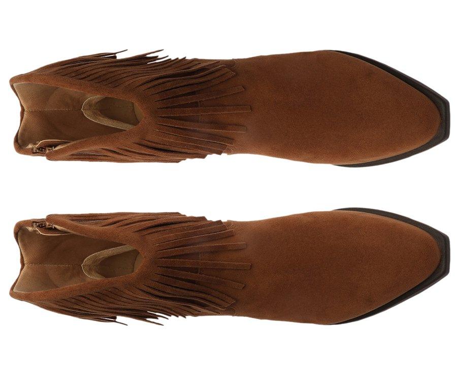 BOTA CANO CURTO MARROM CAMURÇA WESTERN C 30447 0005 0002 ANACAPRI - Vintedoisk