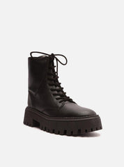 BOTA COTURNO PRETO CANO MÉDIO SOLA TRATORADA A 11843 0028 0001 AREZZO - Vintedoisk
