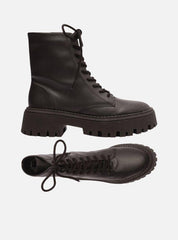 BOTA COTURNO PRETO CANO MÉDIO SOLA TRATORADA A 11843 0028 0001 AREZZO - Vintedoisk