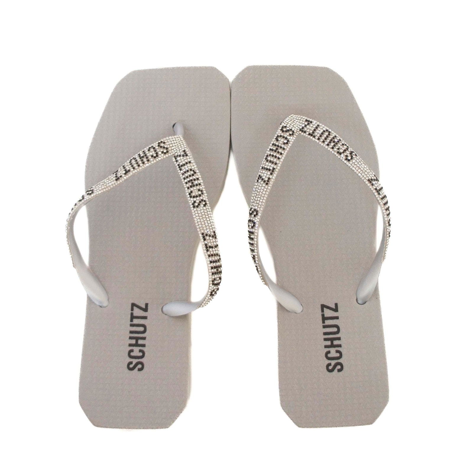 CHINELO CINZA LOGO BRILHO S 21306 0013 0003 SCHUTZ - Vintedoisk