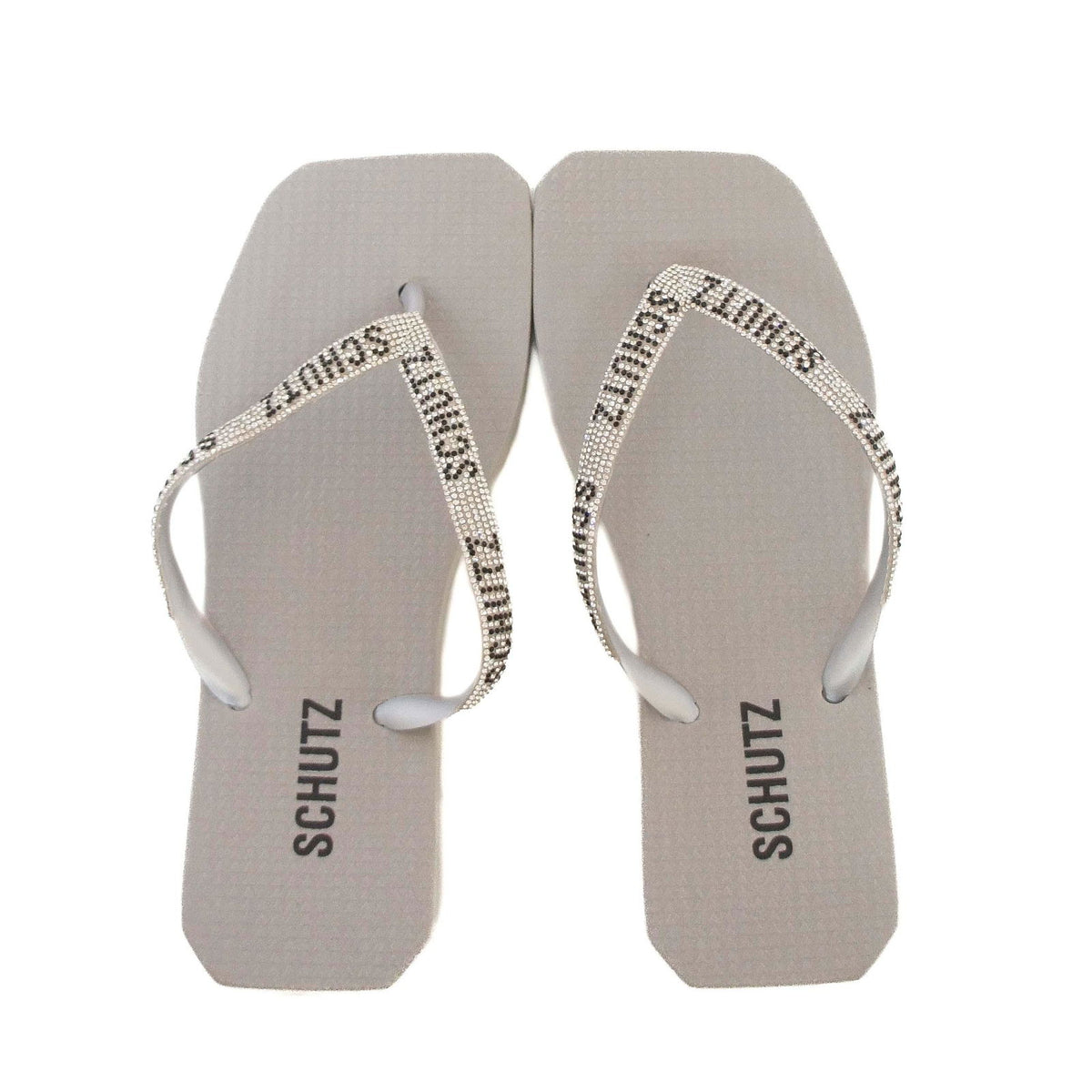 CHINELO CINZA LOGO BRILHO S 21306 0013 0003 SCHUTZ - Vintedoisk