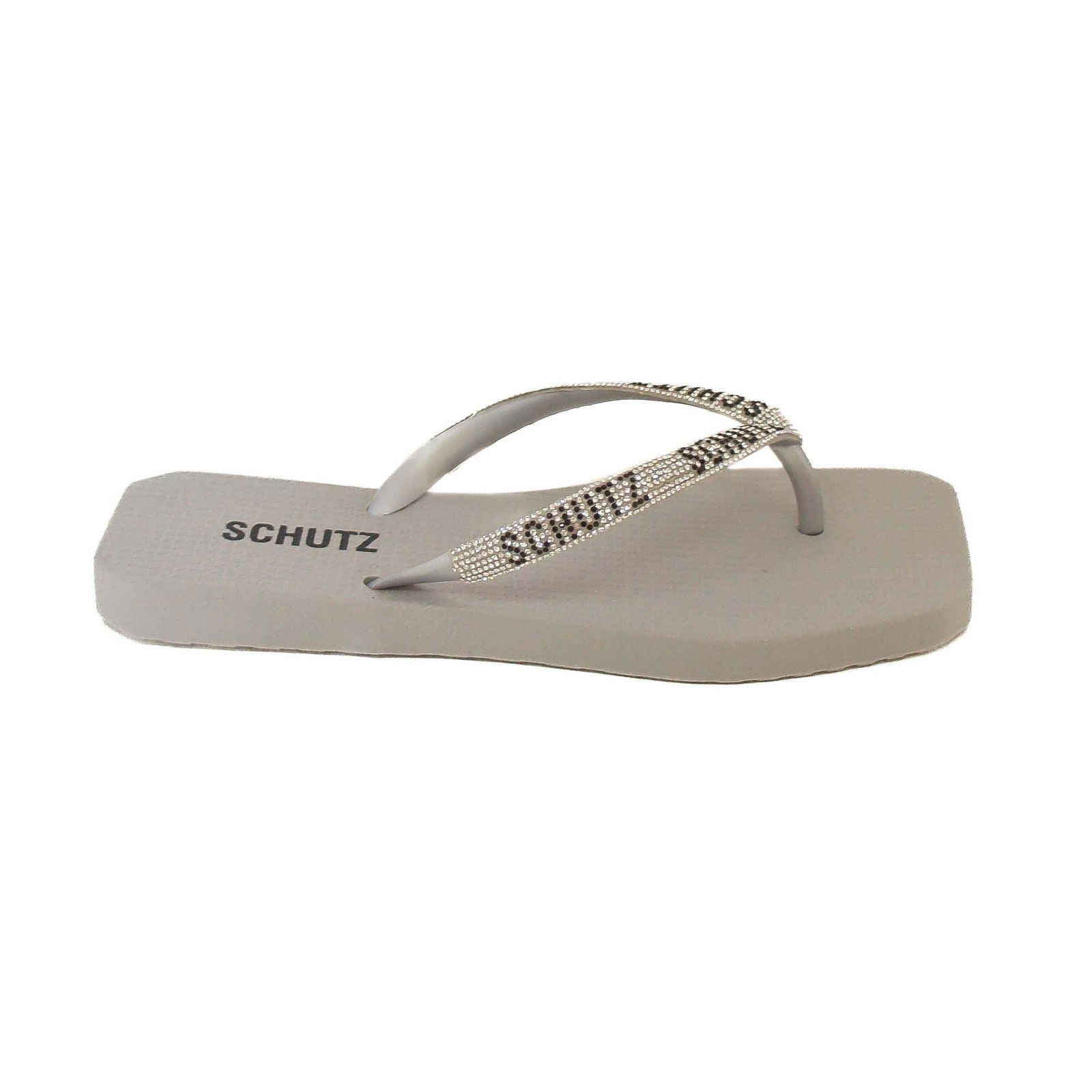 CHINELO CINZA LOGO BRILHO S 21306 0013 0003 SCHUTZ - Vintedoisk