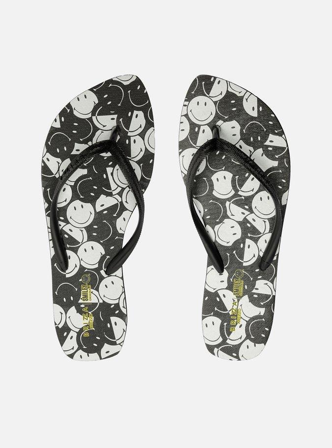 CHINELO DE DEDO PRETO PRINT FLASH SMILEY Z 19062 0036 0001 BRIZZA - Vintedoisk