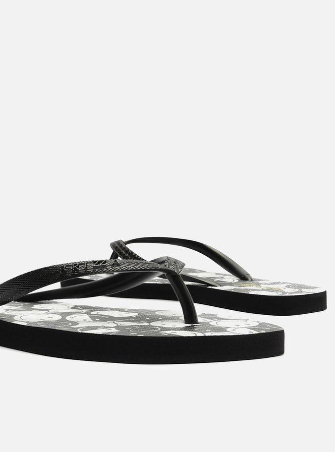 CHINELO DE DEDO PRETO PRINT FLASH SMILEY Z 19062 0036 0001 BRIZZA - Vintedoisk