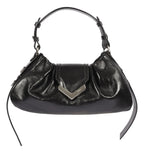 BOLSA HOBO MEDIA COURO PRETA S 50018 3404 0001 SCHUTZ
