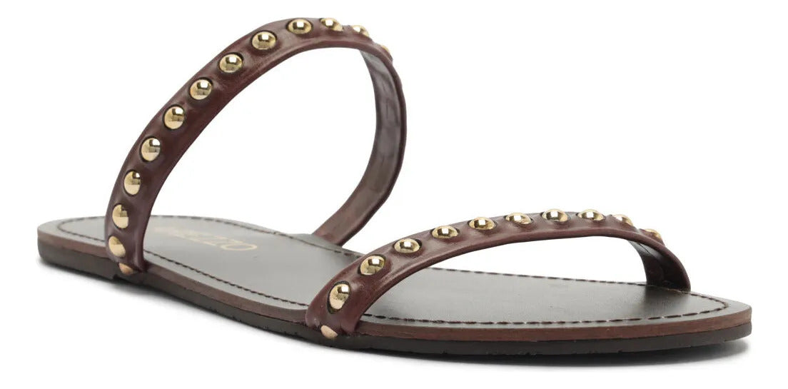 RASTEIRA MARROM DUAS TIRAS TACHAS A 02012 0571 0002 AREZZO