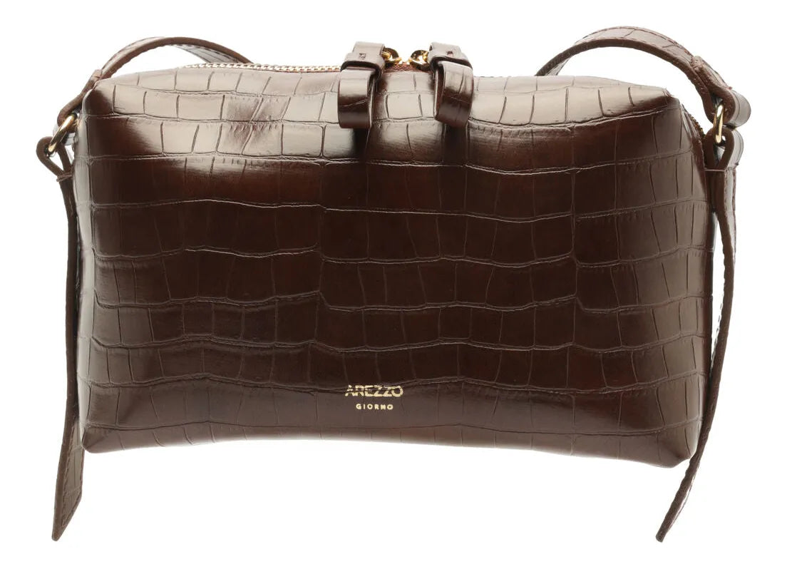 BOLSA CROCO MARROM PEQUENA A 50023 6937 0006 AREZZO