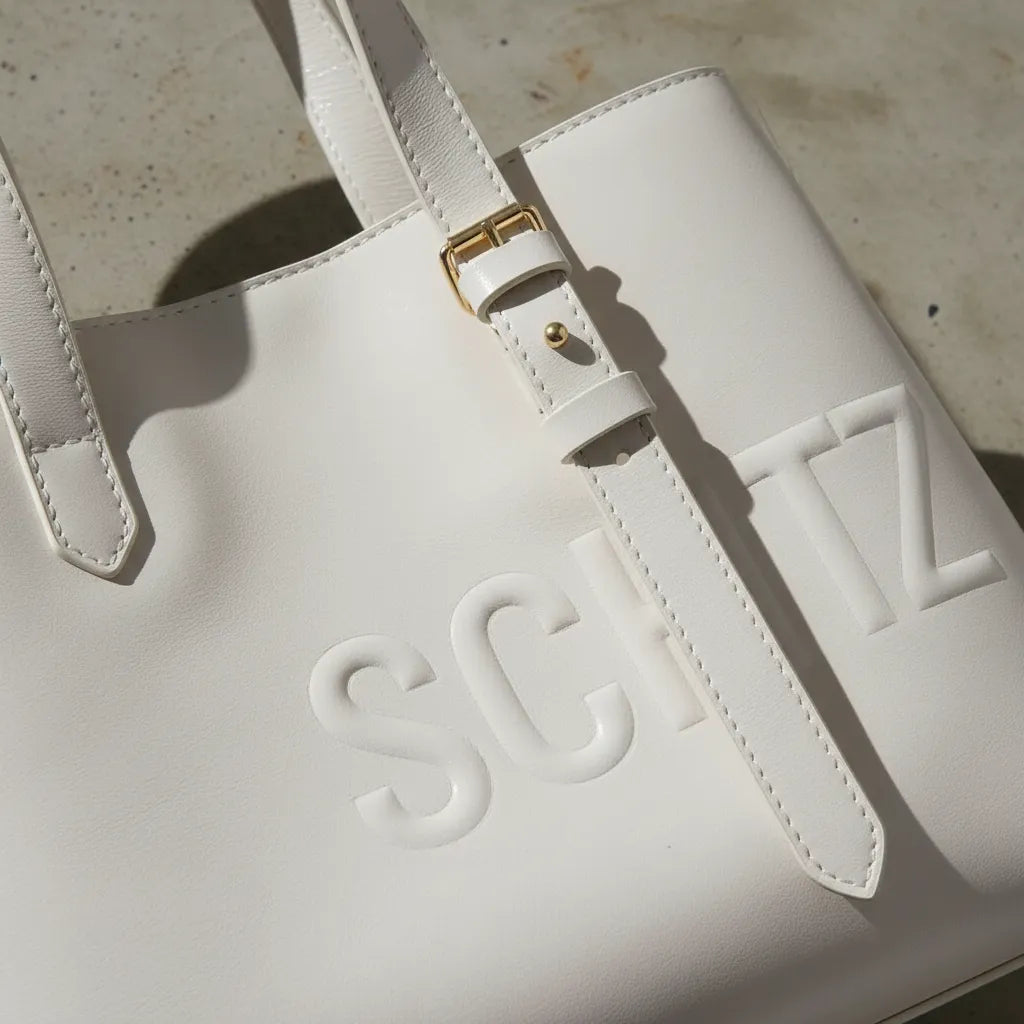 BOLSA TOTE MEDIA OFF WHITE S 50015 1655 0003 SCHUTZ
