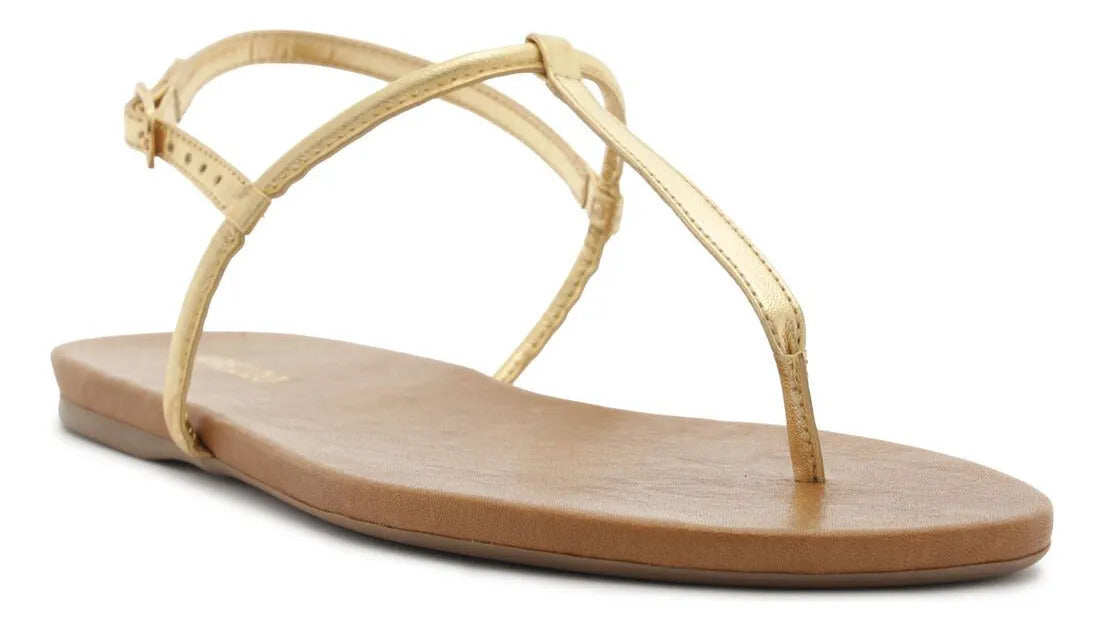 SANDÁLIA RASTEIRA DOURADA BICO REDONDO FIVELA A 03274 0012 0251 AREZZO Imagem secundária do produto