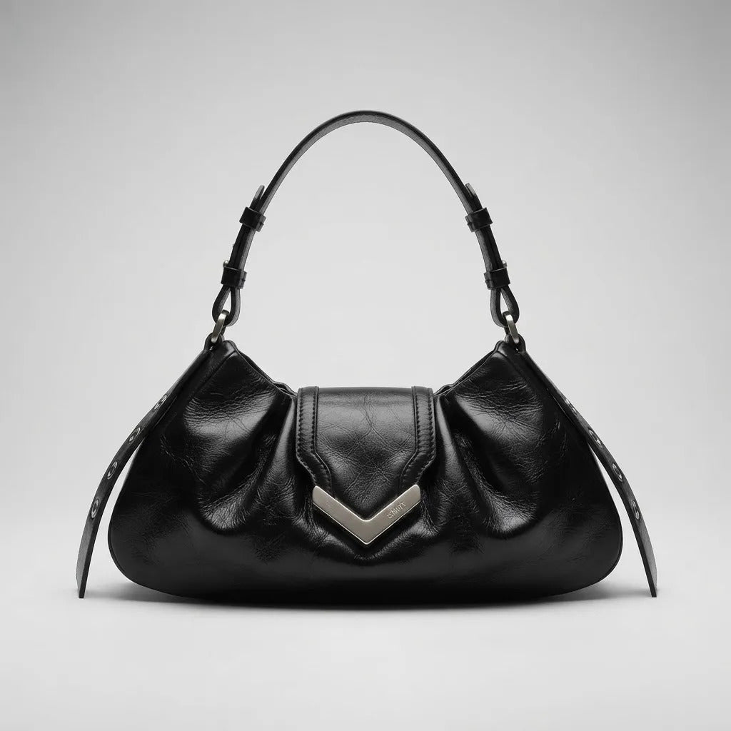 BOLSA HOBO MEDIA COURO PRETA S 50018 3404 0001 SCHUTZ