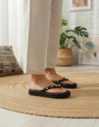 CHINELO DE DEDO PRETO PLATAFORMA METAIS BRIZZA Z 19004 0018 0001 BRIZZA