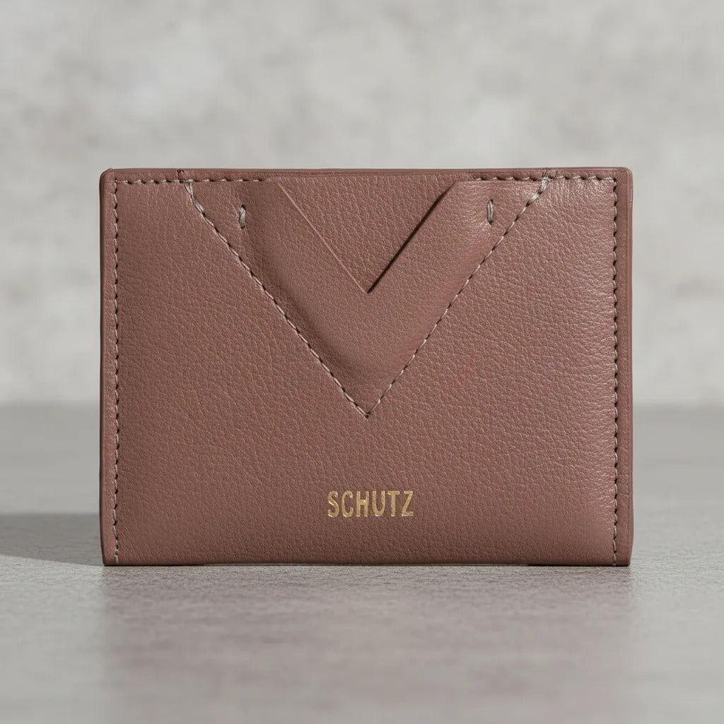 PORTA CARTÃO ELLIE COURO MARROM S 46058 0111 0079 SCHUTZ