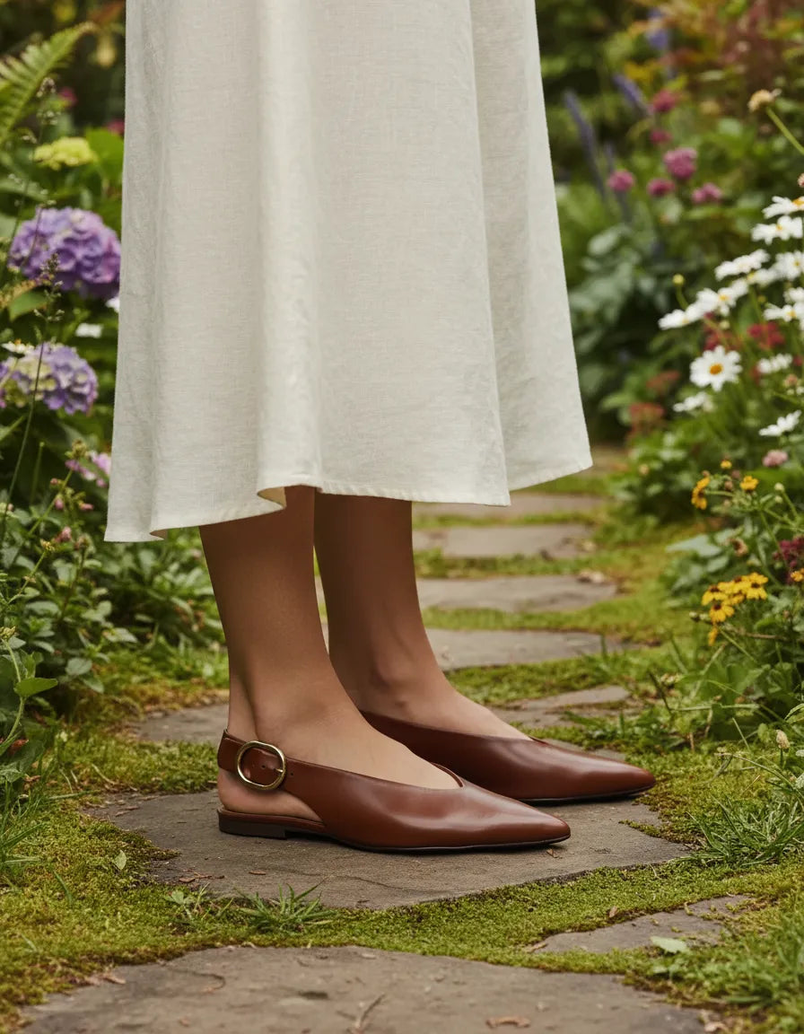 SAPATILHA COURO SLINGBACK BICO FINO FIVELA  A 13219 0040 0013 AREZZO Imagem secundária do produto