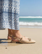 SAPATILHA BONECA BEGE VERNIZ SLINGBACK BRIDÃO A 13117 0019 0010 AREZZO