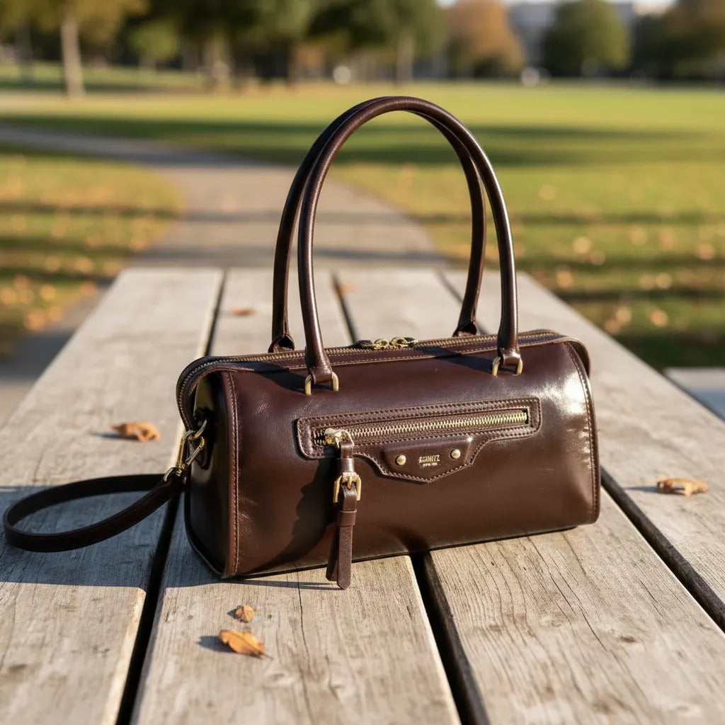 BOLSA TOTE  MEDIA COURO MARROM S 50018 3473 0001 SCHUTZ
