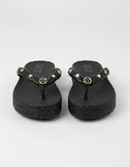 CHINELO DE DEDO PRETO PLATAFORMA METAIS BRIZZA Z 19004 0018 0001 BRIZZA