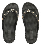 CHINELO DE DEDO PRETO PLATAFORMA METAIS BRIZZA Z 19004 0018 0001 BRIZZA