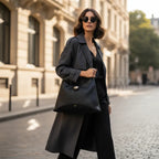 BOLSA HOBO PRETA GRANDE TRESSÊ METAL ORGÂNICO A 50023 0816 0005 AREZZO