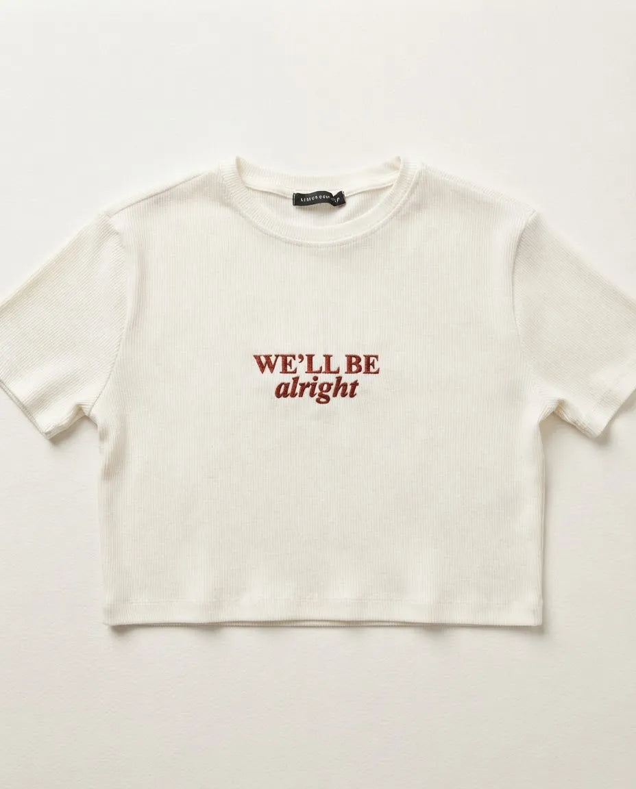 BLUSA T-SHIRT CROPPED WELL BE ALRIGHT 221064 LERRUX