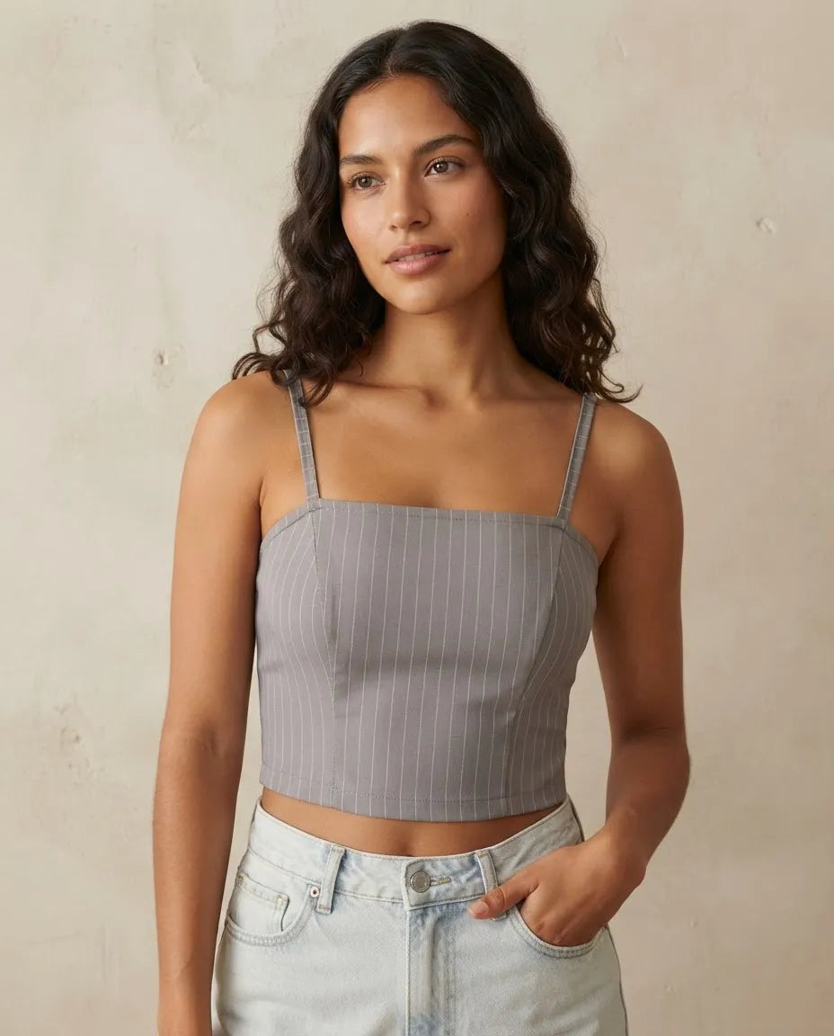 BLUSA CROPPED LISTRAS 41356 GROOVY Imagem principal do produto
