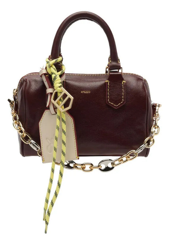 BOLSA BOWLING MARSALA COURO PEQUENA CORRENTE A 50018 1393 0002 AREZZO Imagem secundária do produto