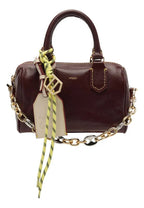 BOLSA BOWLING MARSALA COURO PEQUENA CORRENTE A 50018 1393 0002 AREZZO
