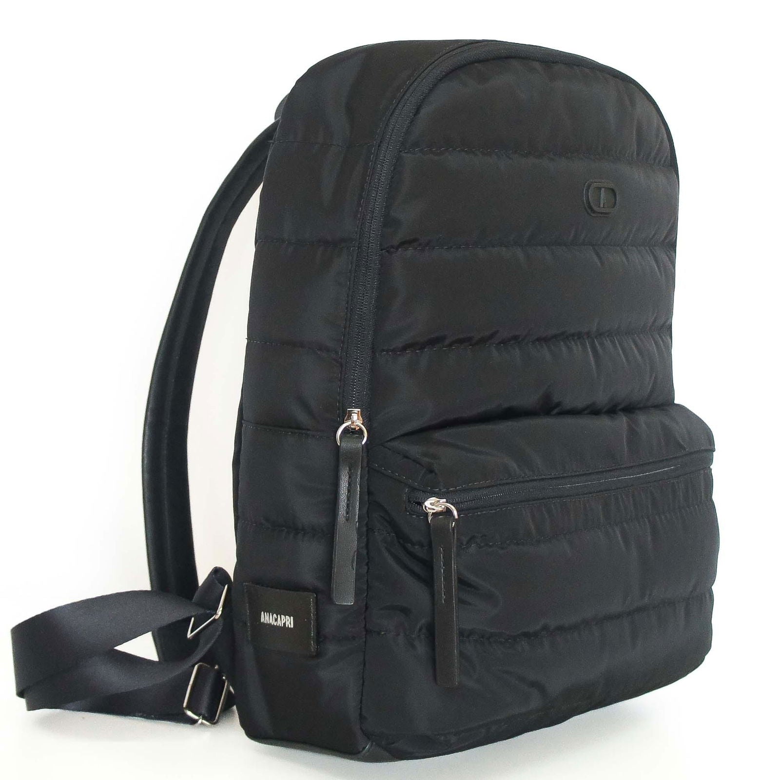 MOCHILA MEDIA TECIDO PRETA C 50001 0127 0001 ANACAPRI - Vintedoisk