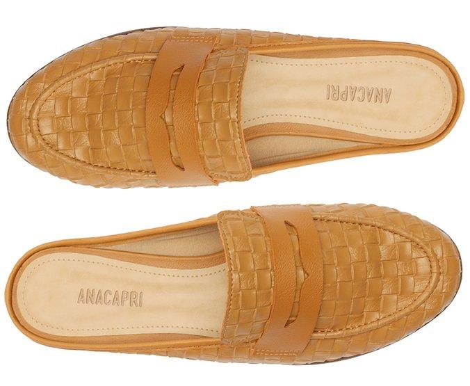 MULE MARROM CANELA TRESSÊ FIRENZE C 30449 0013 0001 ANACAPRI - Vintedoisk