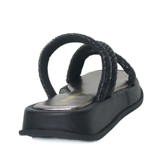 PAPETE BIRKEN PRETA TRÊS TIRAS BRILHO BK1650 VINTEDOISK - Vintedoisk
