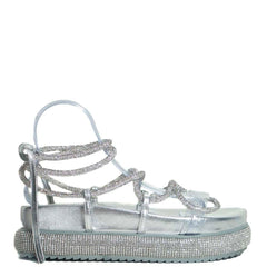 PAPETE GLAMOUR TIRAS BRILHO PRATEADO S 21393 0011 0004 SCHUTZ - Vintedoisk
