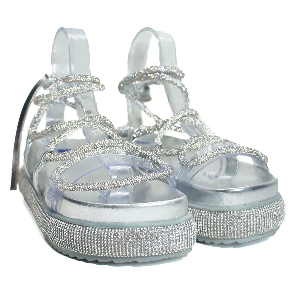 PAPETE GLAMOUR TIRAS BRILHO PRATEADO S 21393 0011 0004 SCHUTZ - Vintedoisk