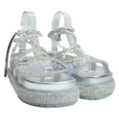 PAPETE GLAMOUR TIRAS BRILHO PRATEADO S 21393 0011 0004 SCHUTZ - Vintedoisk