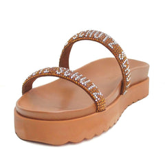 PAPETE MARROM DUAS TIRAS BRILHANTES S 20733 0064 0034 SCHUTZ - Vintedoisk
